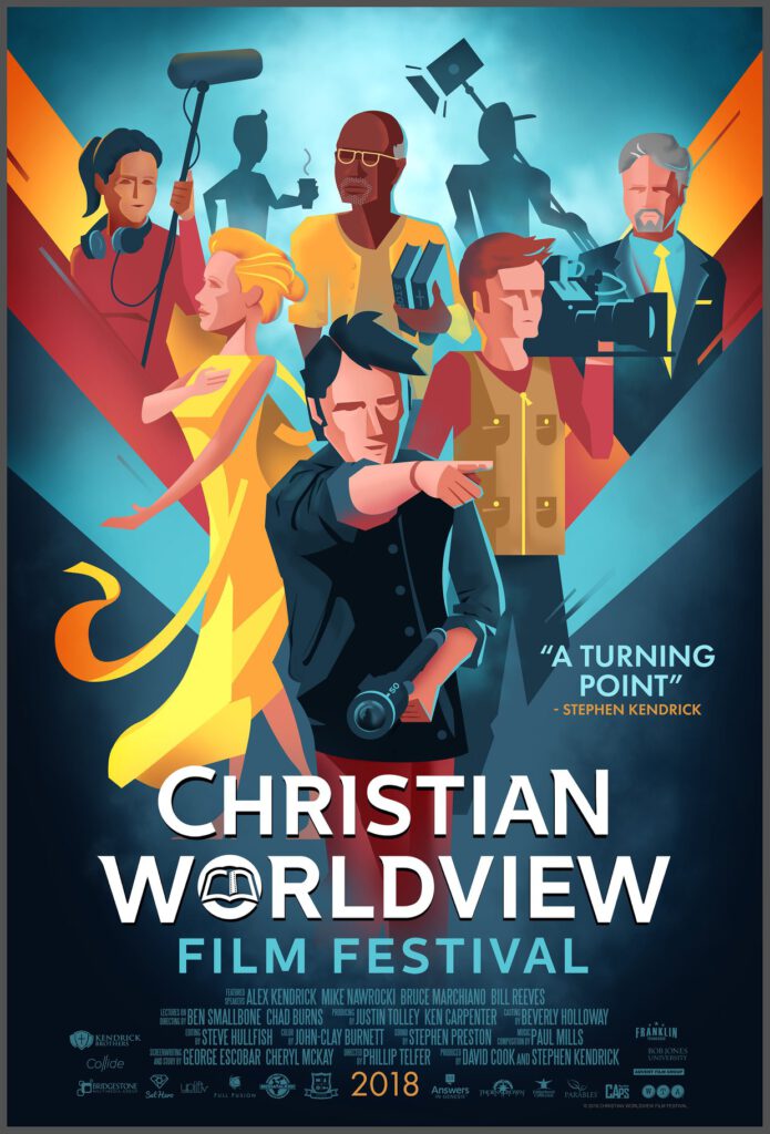 Banner for the Christian Worldview Film Festival in Franklin, TN on March 12-18, 2018